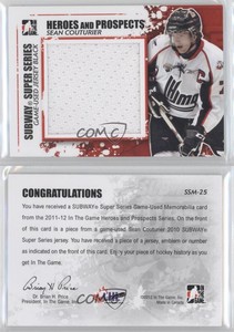 2011-12 ITG Heroes and Prospects Black Jersey Sean Couturier #SSM-25 Rookie RC