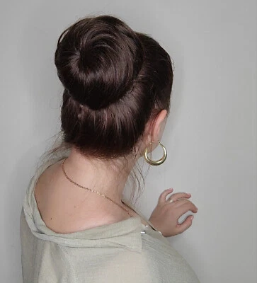 REMEEHI Clip In On 100% Real Human Hair Bun Scrunchie Chignon Updo Cover Extension 1PC