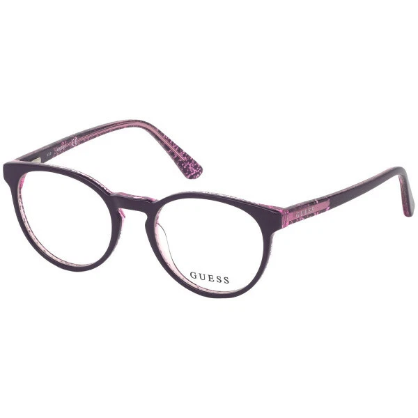 GUESS GU9182 Purple with Glitter 083 Plastic Optical Eyeglasses Frame 46-17-130 - Image 1 of 3