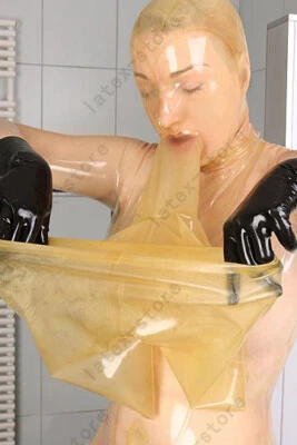 416 Latex Rubber Gummi Masks Hood shorts binder lockable zipper customized 0.4mm - Image 1 of 4