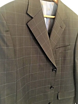 Traje Chaqueta Abrigo Deportivo SEAN JOHN Azul Marino Cuadros Gatsby Verano Para Hombre 44R Foto 1 de 4