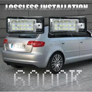 2PCs LED License Plate Lights For Audi Q7 2007-2009 Tag Lamps Housing - Picture 1 of 10