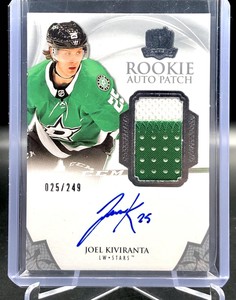 Joel Kiviranta 2020-21 The Cup Rookie Auto Patch /249 #132 JERSEY NUMBERED