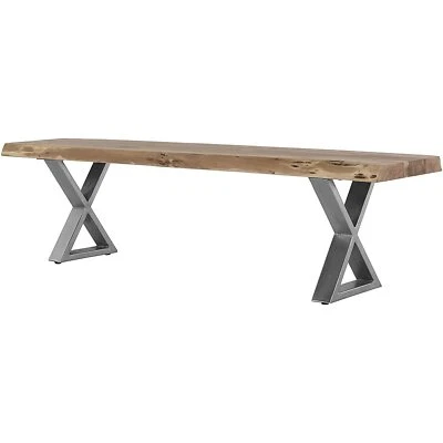 Primo International Loomie Wood and Metal Dining Bench - Image 1 of 4