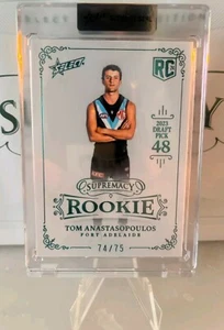 2024 AFL Select Supremacy Rookie Tom Anastasopoulos Blue 74/75 Port Adelaide - Picture 1 of 1