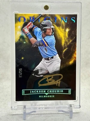 2023 Panini Chronicles Origins Gold Jackson Chourio On Card Auto 15/25🔥Phenom - Image 1 of 4
