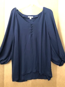 Cato Damen dunkelblau Tunika Top Bluse Gr. 22/24W 3X - Bild 1 von 4