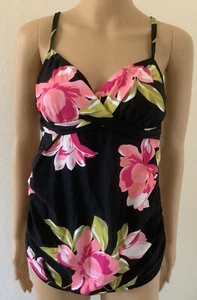 NWT Isabel Maternity by Ingrid & Isabel Swim Tankini Top Sz Small Women’s Floral - Picture 1 of 12