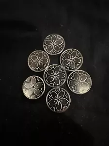 Legende der fünf Ringe 7x Metall Schicksal Token Münzen L5R - Bild 1 von 4