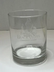 Black Velvet Canada Whiskey On the Rocks Bear Wildlife Collection Glass Etched - Picture 1 of 4