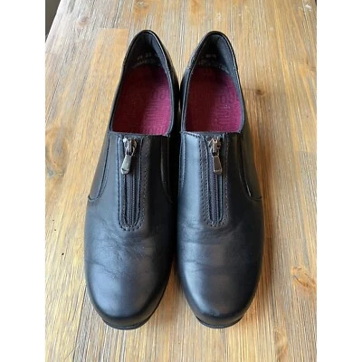 Munro Berkley Leather Zip Front Flats Womens Black size 9.5 - Image 1 of 4