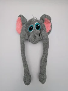 Knottie Hooks Handmade Crochet Elephant Hat with Pop-up Ears - Youth - Picture 1 of 16
