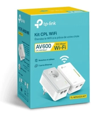 TP-Link TL-WPA4225 kit Powerline 600Mbps WiFi 300 Mbps con 2 porte - Immagine 1 di 2