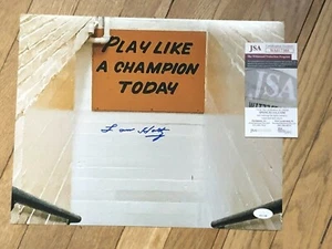 LOU HOLTZ SIGNED 11X14 PHOTO PLAY LIKE A CHAMPION SIGN NOTRE DAME COACH JSA COA - Picture 1 of 6