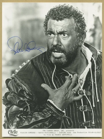 Placido Domingo - Superb authentic signed large photo - Cannes 1986 Cover