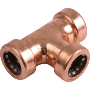 6x Tectite Sprint 10mm Push Fit Copper Equal Tee For 10mm Pipe - Picture 1 of 3