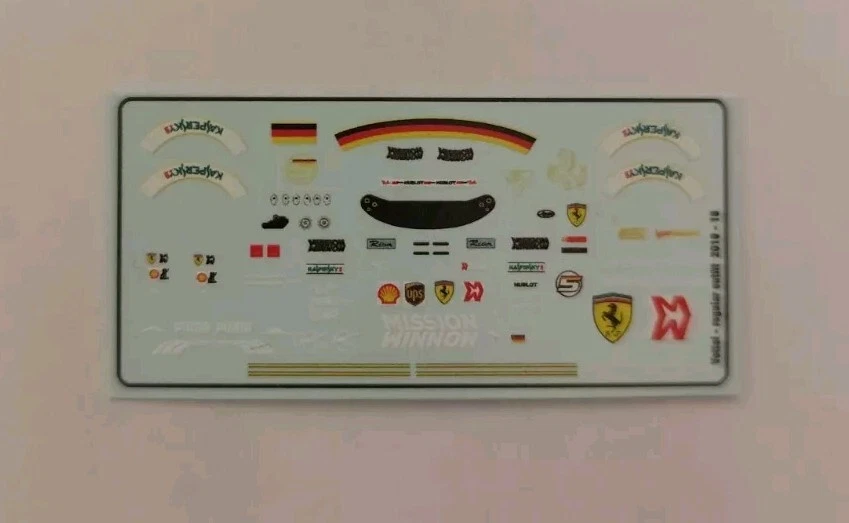 Ferrari SF90 Sebastian Vettel " Figure Decals " Mission Win Now 2019 1/43 - Bild 1 von 1