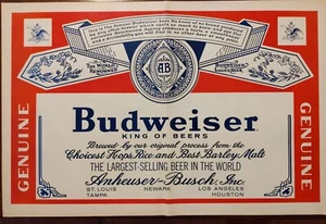 1966 vintage Budweiser double page print ad, iconic symbol - Picture 1 of 1