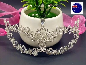 Women Lady Adult Costume Party Fancy Dance Ball Eye Crystal bling Face Mask prop - Picture 1 of 8