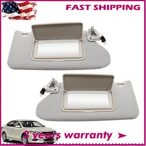 Gray For Nissan Altima 2013-2018 Sun Visor Left & Right 96401-3TA2A 96400-3TA2A - Picture 1 of 8