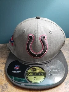 Indianapolis Colts New Era Crucial Catch Breast Cancer Awareness Cap Size 7 1/4 - Picture 1 of 5