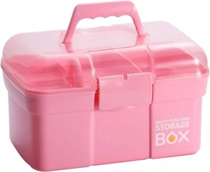11'' Plastic Storage Box with Removable Tray, Multipurpose Organizer and Stor... - Picture 1 of 7