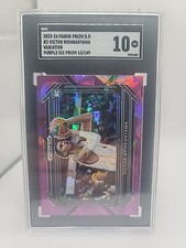 2023 Prizm Draft Picks VICTOR WEMBANYAMA Rookie Purple Ice Prizm 13/149 SGC 10
