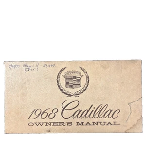 68 1968 CADILLAC OWNERS MANUAL GUIDE FREE SHIPPING BOOK SMOKE FREE HANDBOOK - Imagen 1 de 12