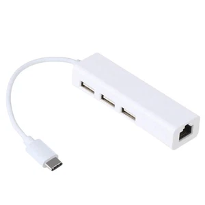 Type C Ethernet RJ45 LAN Port with 3 USB 2.0 Hub for S8 Plus Note 8 - Afbeelding 1 van 12