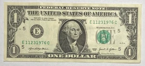 $1 - Birthday Anniversary Note - November 23, 1976 - Fancy Serial Number - Picture 1 of 2