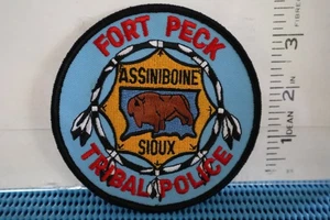 tribal indian police patch FORT PECK LAW & JUS POLICE ASSINIBOINE SIOUX MONTANA - Picture 1 of 1