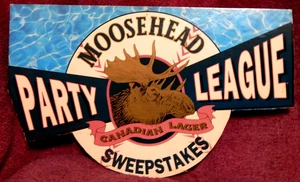 Vintage Moosehead Canadian Lager Cardboard Sign - Picture 1 of 4