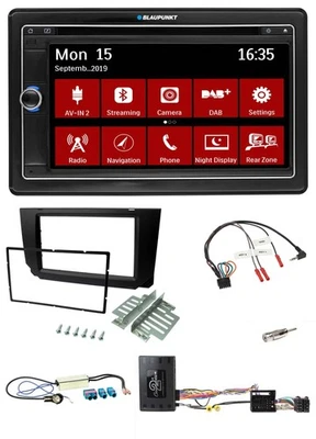 Blaupunkt Bluetooth DAB 2DIN USB DVD Lenkrad Autoradio für Seat Ibiza 17-21 schw - Bild 1 von 4