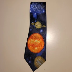 Steven Harris Men 100% Polyester Handmade Planet System Tie Multicolor - Picture 1 of 4