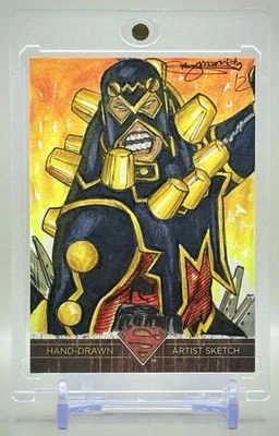 2012 DC Superman THE LEGEND Mark Marvida Hand-Drawn & Signed 1/1 Sketch Card - Image 1 of 3