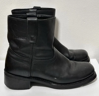 Botas Durango Western Campus Hombres 10.5 D Cuero Negro Pull On Vulcan Vaquero Trabajo Foto 1 de 4