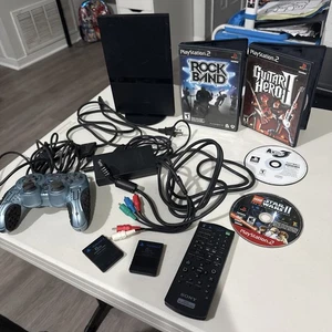 Sony PS2 Slim PlayStation 2 SCPH-70012 Console Bundle With 4 Games, Works. - Picture 1 of 18