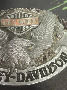 Vintage Rare 1992 Harley Davidson Belt Buckle Very Collectible Sishiyou Buckle - Picture 1 of 13