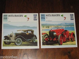 ISOTTA FRASCHINI 1911 4 KM +1919-1935 8A , 2 photo+specs. FREE POST AUSTRALIA - Picture 1 of 3