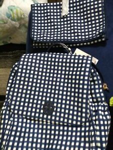 Tory Burch Travel Baby Backpack Nylon Blue Navy With Diaper Pad New W Tags $375