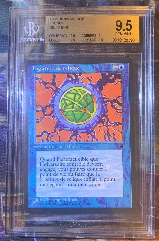 1 x Relic Bind - BGS Graded 9.5 - French Renaissance Legends-Magic The Gathering - Image 1 of 1