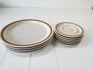 Old Brook Collection Stoneware Set Of 10 Dinner/Bread/Dessert Plates Japan - Picture 1 of 12