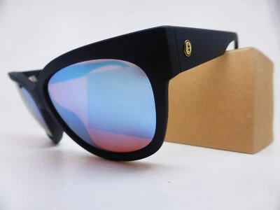 Gafas de sol eléctricas DANGER CAT negro mate OHM azul cielo lentes cromadas hechas en Italia Foto 1 de 4