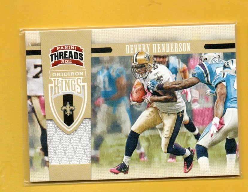 D24444  2011 Panini Threads Gridiron Kings Materials #42 Devery Henderson #/299 - Image 1 of 1