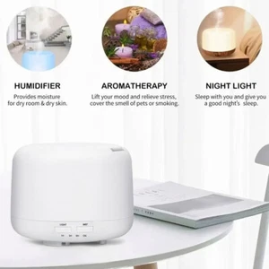 500ML LED Cool Mist Humidifier Air Diffuser Home Office Essential Oil Humidifier - Picture 1 of 11