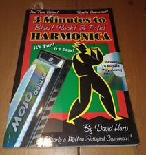 3 MINUTES TO BLUES! ROCK! & FOLK! HARMONICA MUSIC BOOK/CD 3RD EDITION BRAND NEW