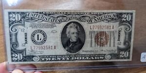 RARE Series 1934-A $20 HAWAII Federal Reserve Note~San Francisco - #A932