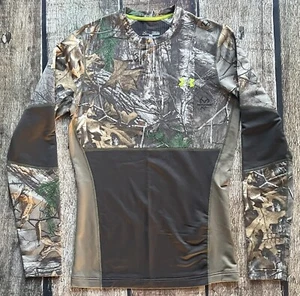 UNDER ARMOUR COLDGEAR FITTED REALTREE CAMO SHIRT BASE LAYER MENS MEDIUM EUC - Picture 1 of 9