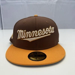 Minnesota 50 Year Patch New Era 59Fifty Fitted Cap Hat Mens 7 1/4 Tiramisu - Picture 1 of 10