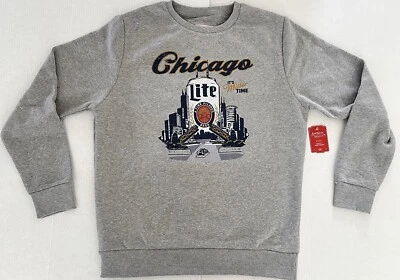 Miller Lite Beer Chicago Skyline Gray American Needle Sweatshirt Men's Size XL - Image 1 of 3